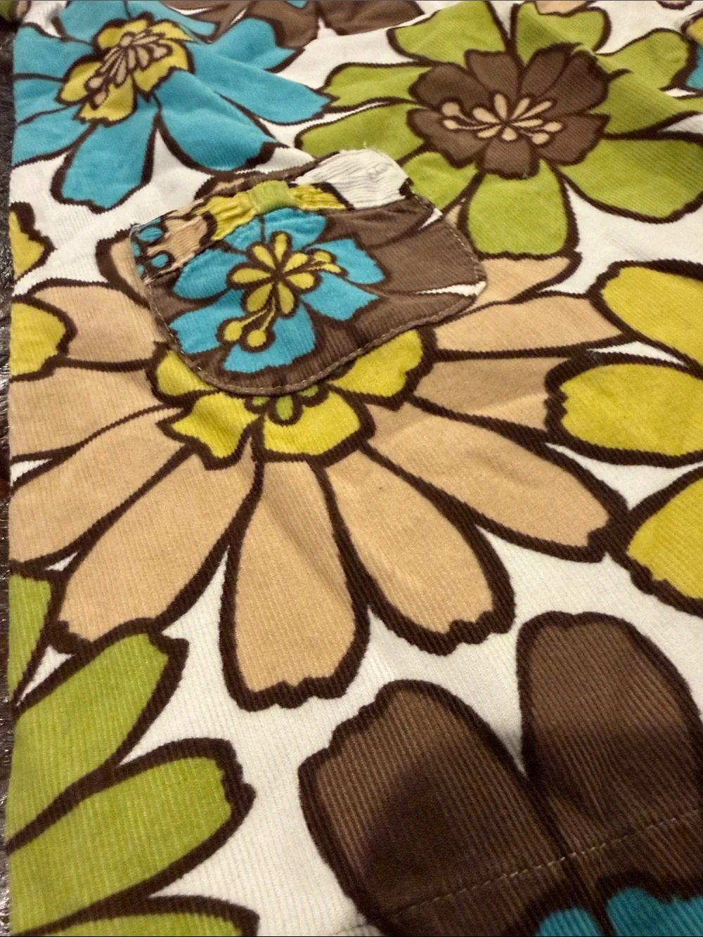 Carter's Floral A-Line corduroy Dress